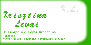 krisztina levai business card