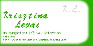 krisztina levai business card